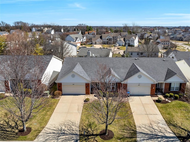 drone / aerial view featuring a residential view