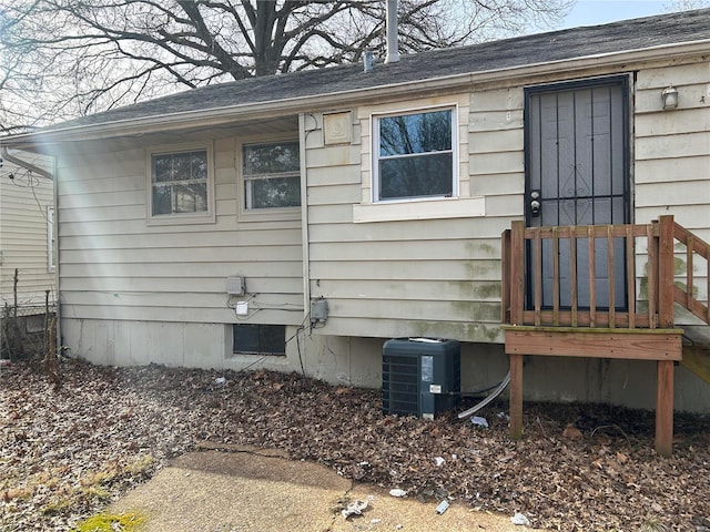 property entrance with cooling unit