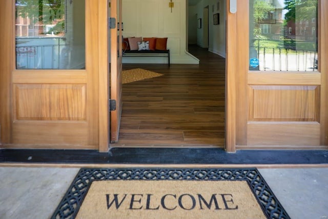 view of doorway to property