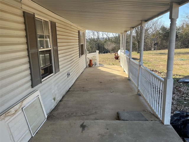 view of patio / terrace with a porch