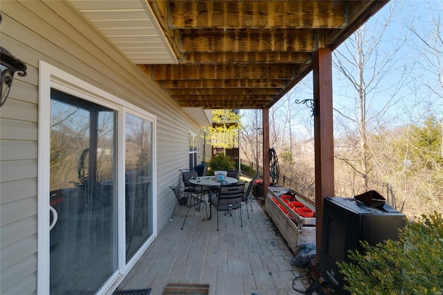 view of patio with outdoor dining space