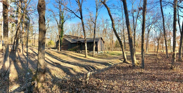 exterior space with dirt driveway