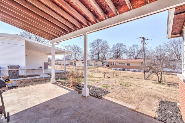 view of patio with fence