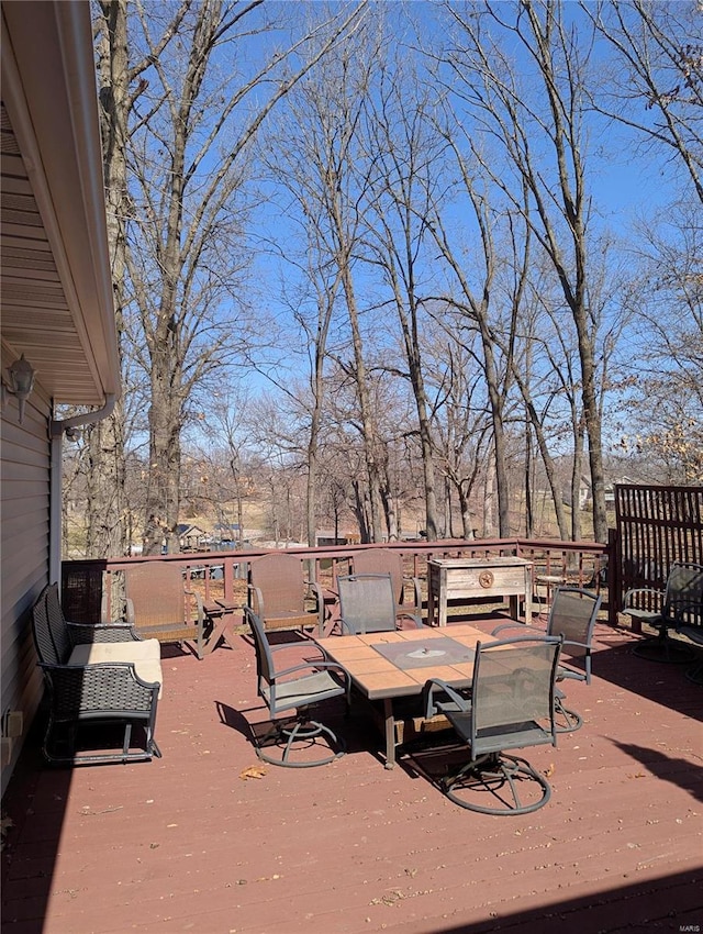 view of patio / terrace featuring a wooden deck