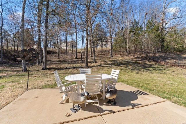 view of patio / terrace featuring outdoor dining area