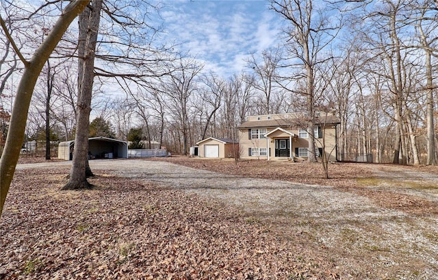 view of yard with a carport