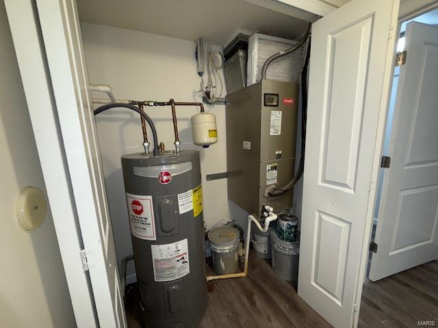 utilities with heating unit and water heater