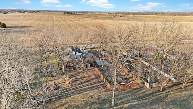 bird's eye view with a rural view