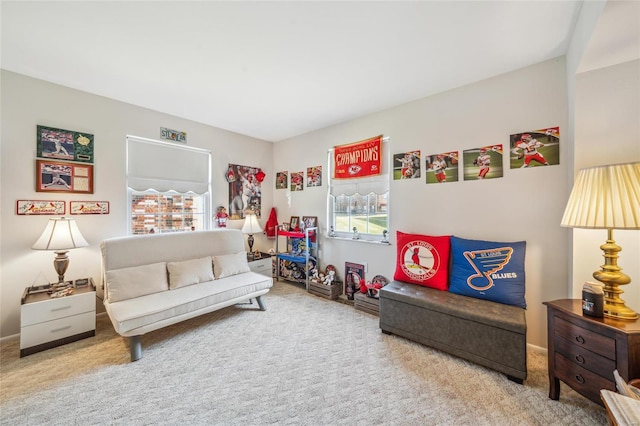 view of carpeted bedroom