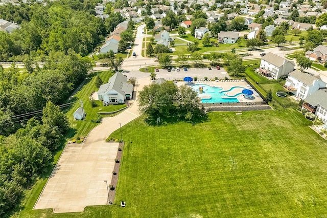 bird's eye view featuring a residential view