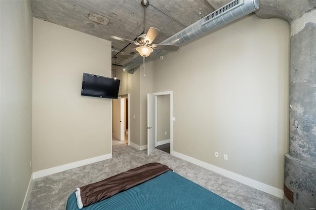 unfurnished bedroom with visible vents, baseboards, and carpet flooring