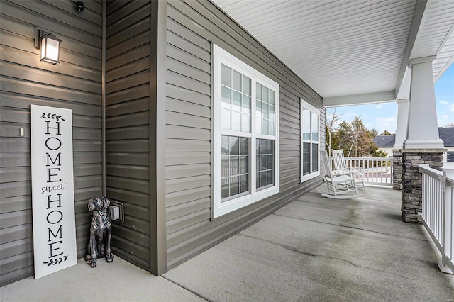 exterior space featuring a porch