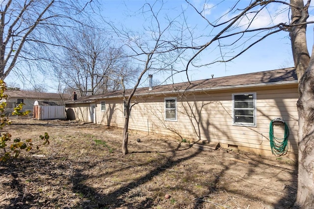 view of home's exterior featuring crawl space