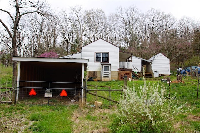 exterior space featuring fence