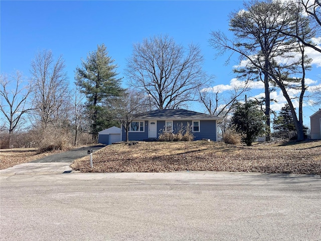 view of front facade with a garage and driveway