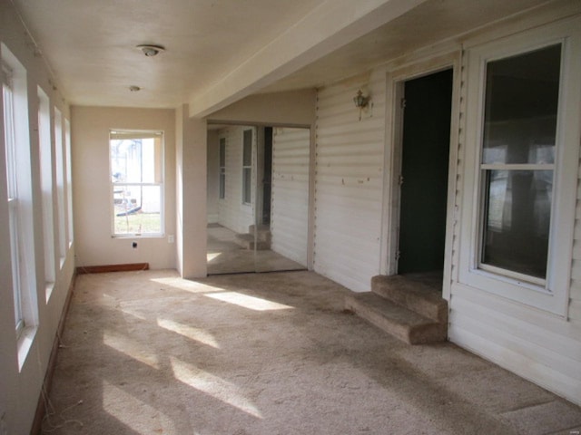 interior space with a closet