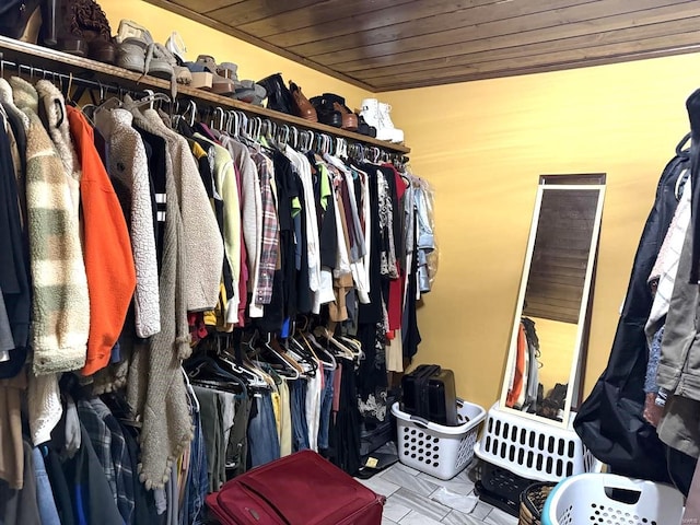 view of walk in closet