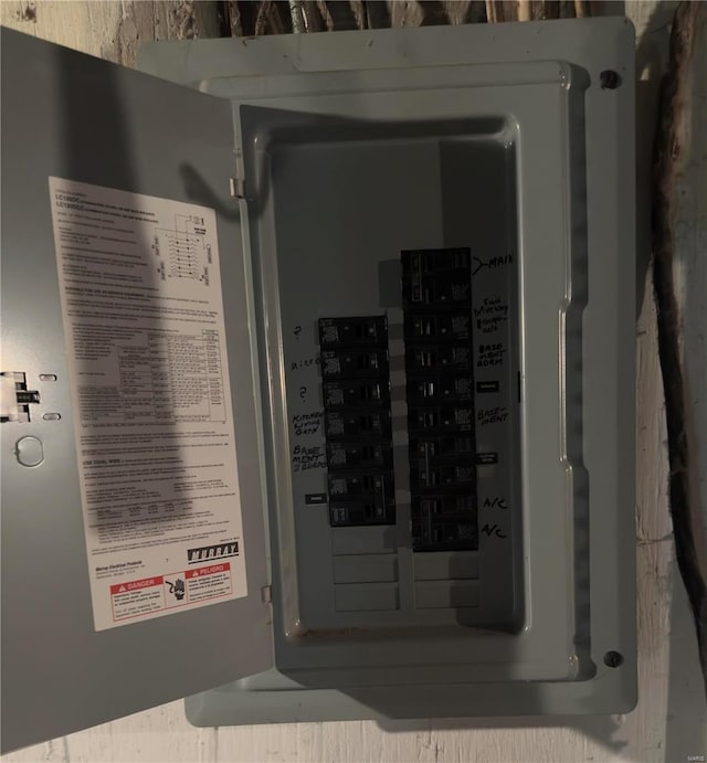 utility room with electric panel