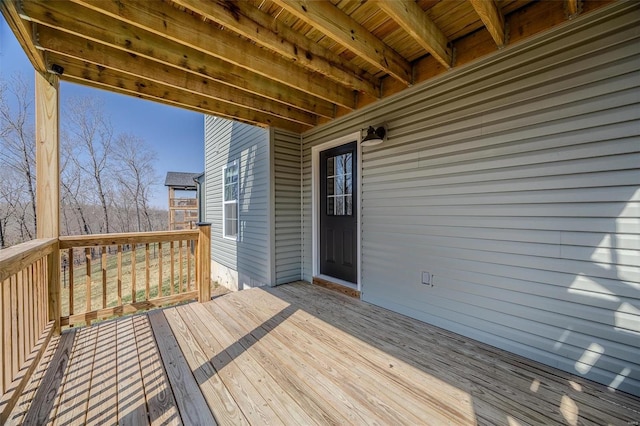 view of wooden terrace