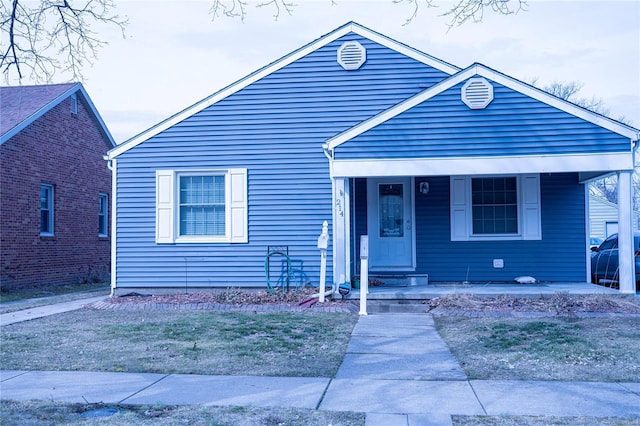 view of bungalow