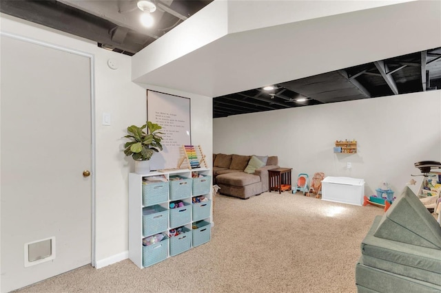 playroom with carpet flooring