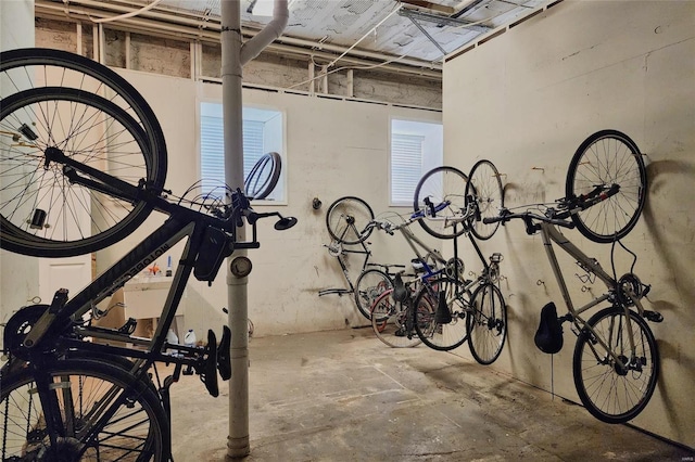 garage featuring bike storage