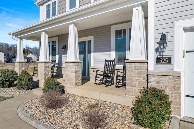 view of patio with covered porch