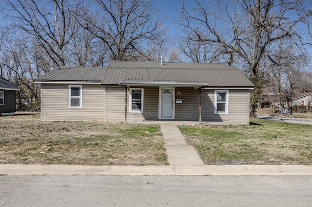 view of front of house with metal roof