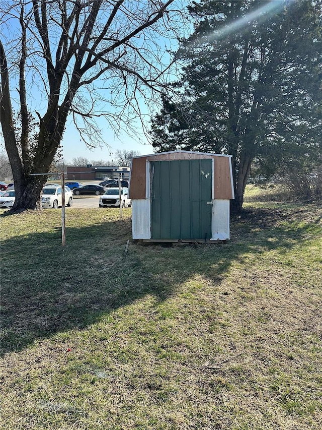 view of shed