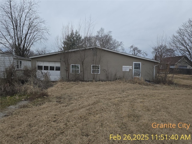 view of property exterior with a garage