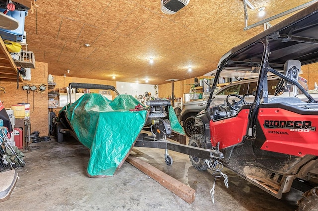 garage featuring a garage door opener
