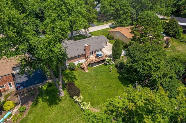 birds eye view of property