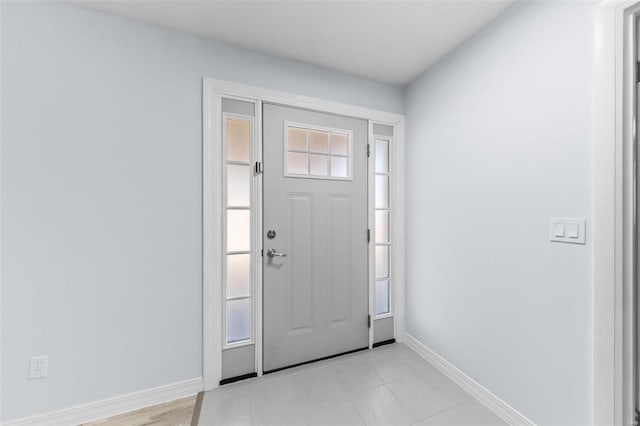 foyer with baseboards