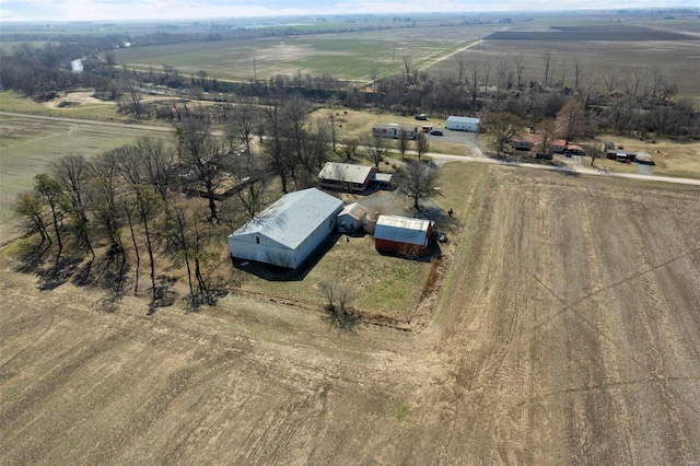 drone / aerial view featuring a rural view