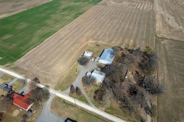 drone / aerial view featuring a rural view