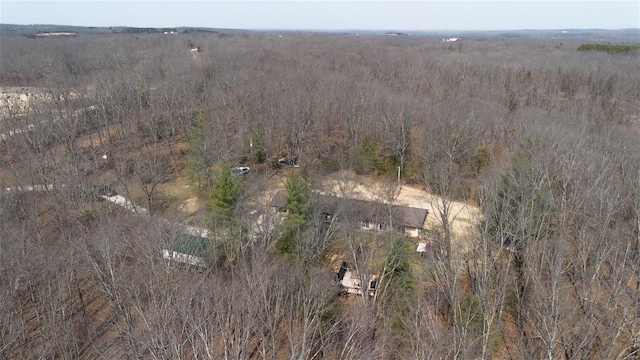 aerial view with a rural view