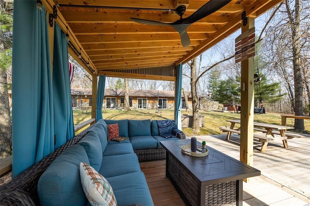 view of patio / terrace with an outdoor living space