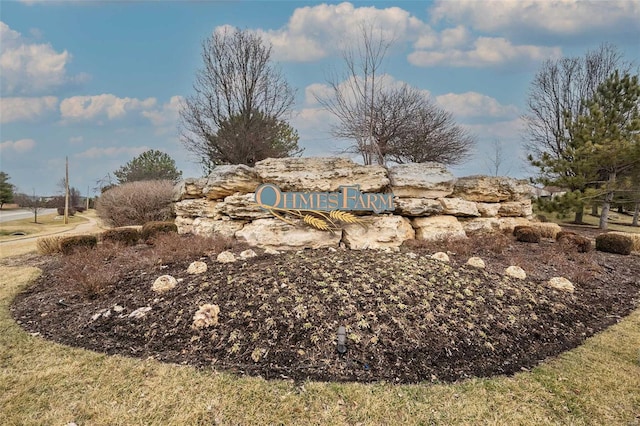 view of community sign