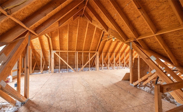 view of attic