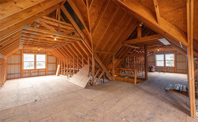 view of attic
