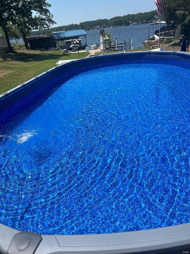 pool featuring a water view