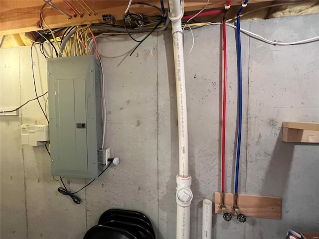 utility room with electric panel