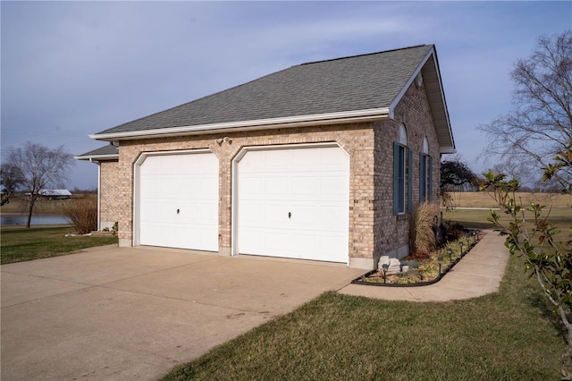garage with driveway
