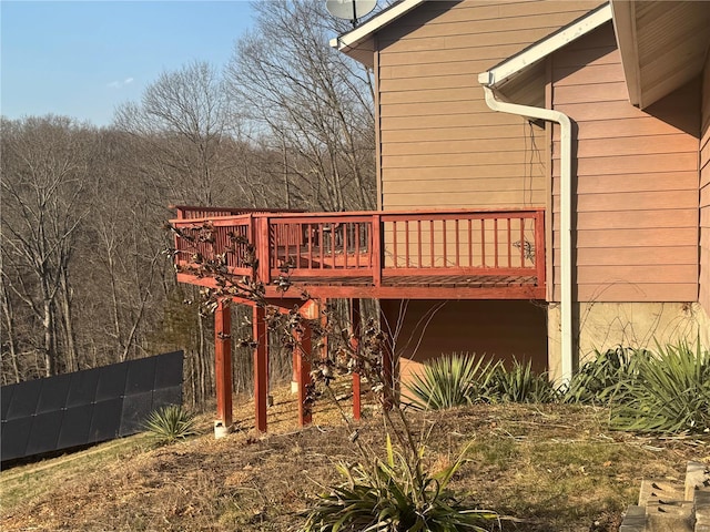 view of home's exterior featuring solar panels