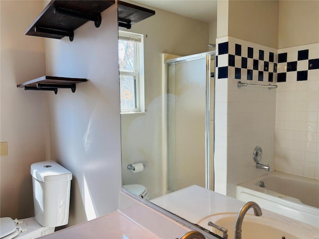 full bath with vanity and toilet