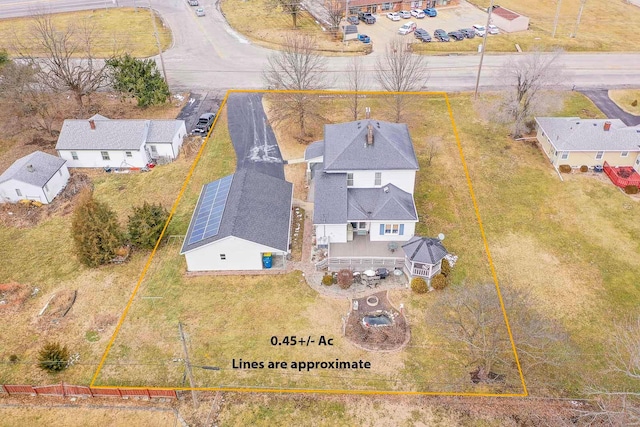 bird's eye view with a residential view