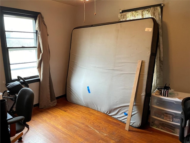 home office featuring light wood-type flooring