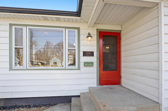 view of doorway to property