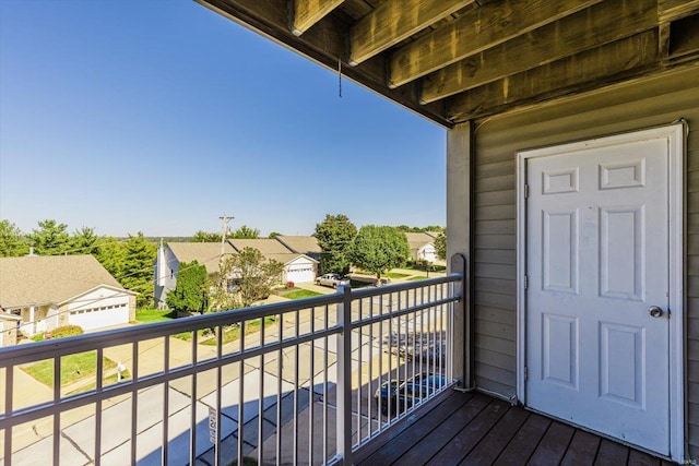 balcony featuring a residential view