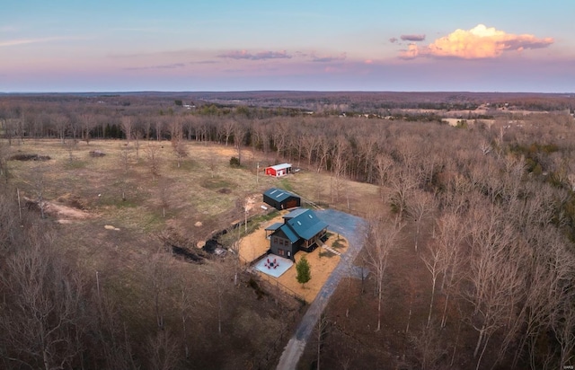 bird's eye view with a rural view